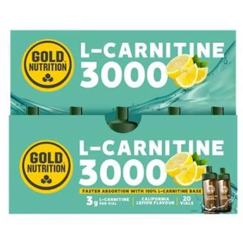 Gold Nutrition L-Carnitine 3000Mg Lemon Flavour 20Vials