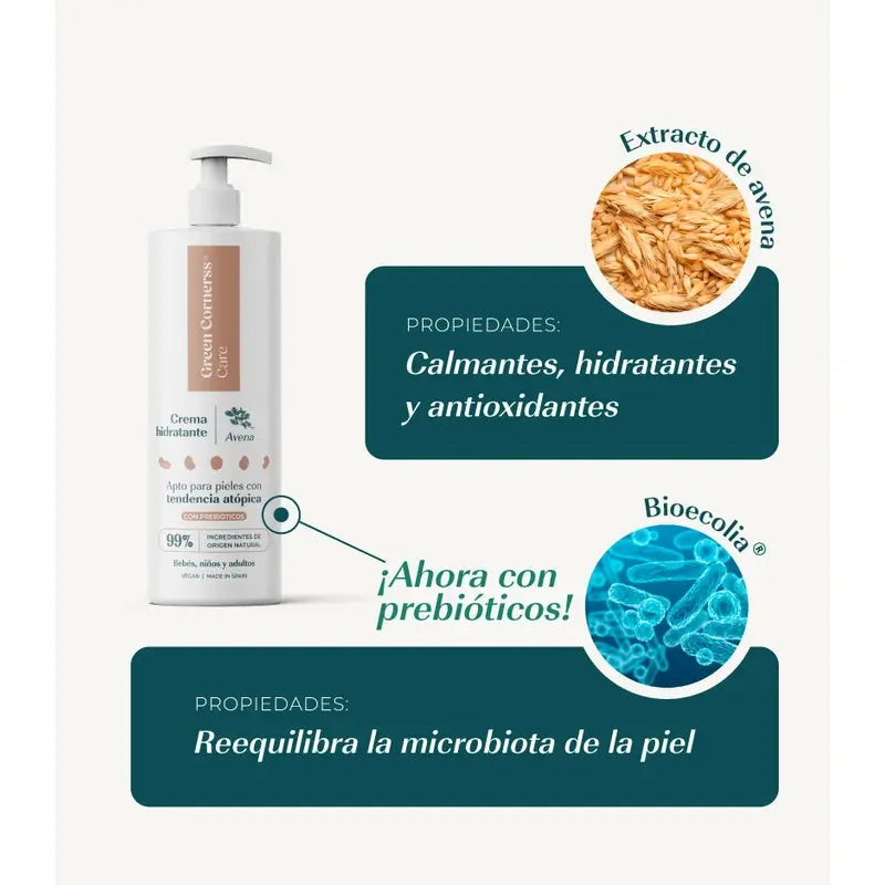 Green Cornerss Oatmeal Moisturising Cream, 2 x 280 ml