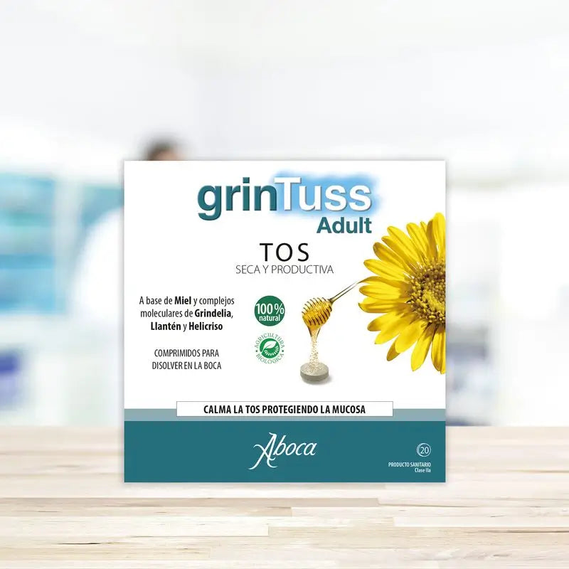 Aboca Grintuss Adult Dry and Productive Cough, 20 Tablets