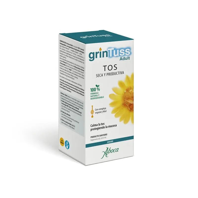 Aboca Grintuss Adult Dry and Productive Cough Syrup, 180 g