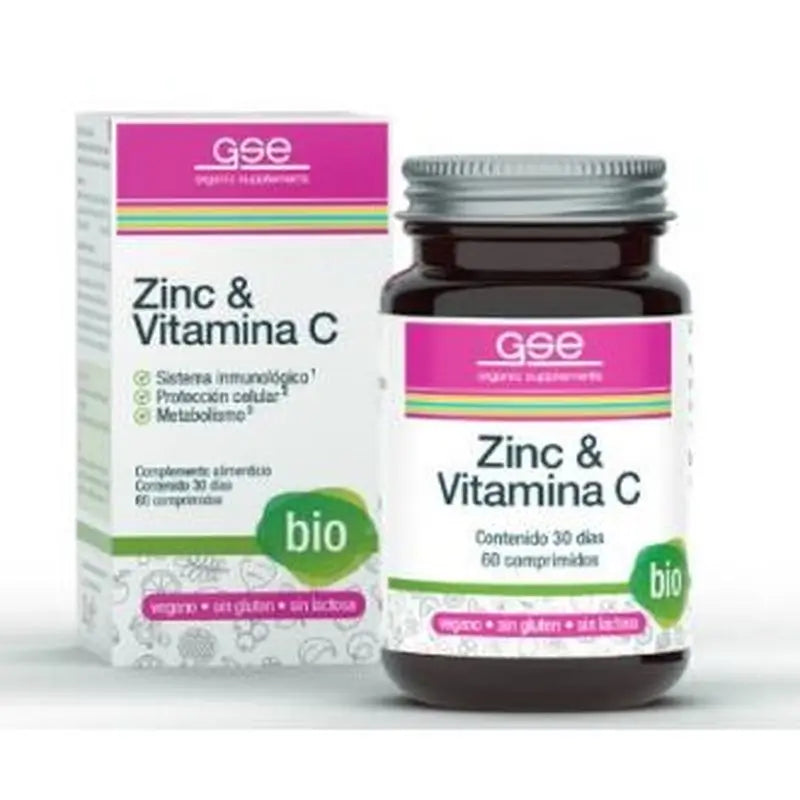 Gse Zinc+Vitamin C 60 Bio Vegan Tablets