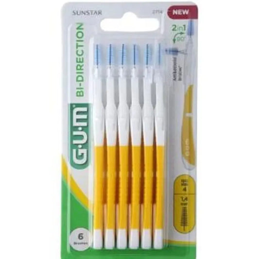 Gum Interdental Brush Bi-Direction Xl 1,4Mm 6Un