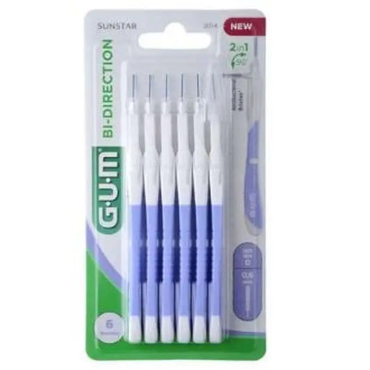 Gum Interdental Brush Bi-Direction Xs 0,6Mm 6Um