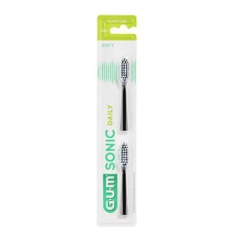 Gum Sonic Daily Electric Toothbrush Refill Sonic Daily Black 2Un