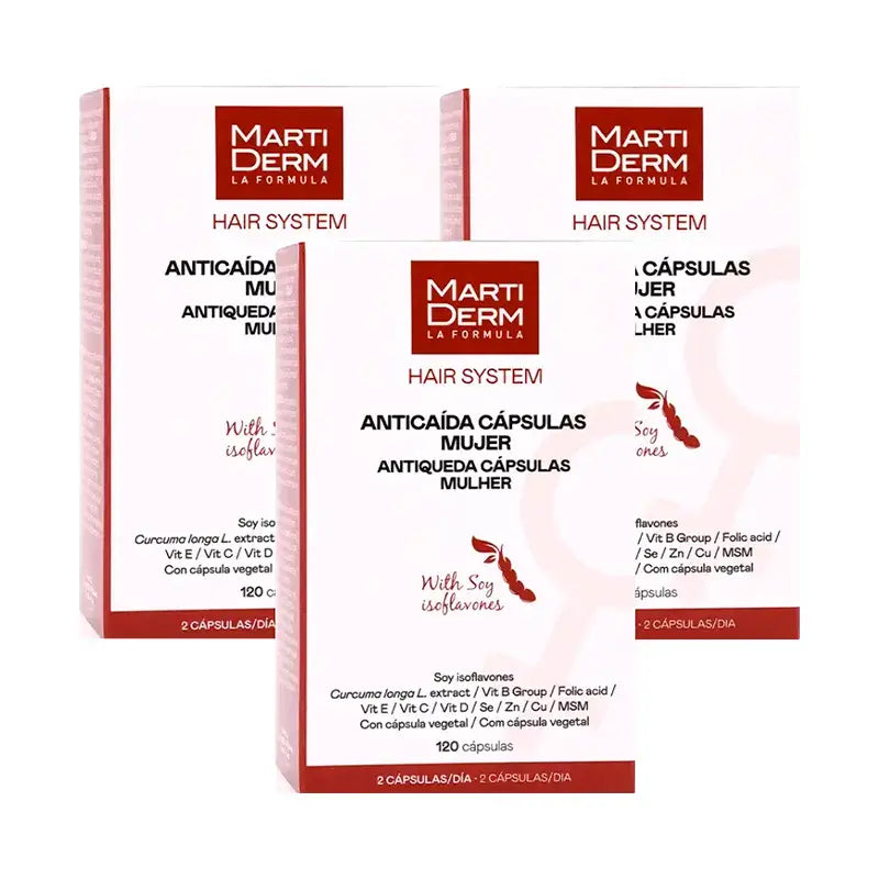 Hair System Anti-Hair Loss Capsules for Women, Pack 3 x 120 units
