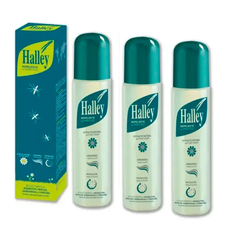 Halley Insect Repellent, Pack 3 x 250 ml