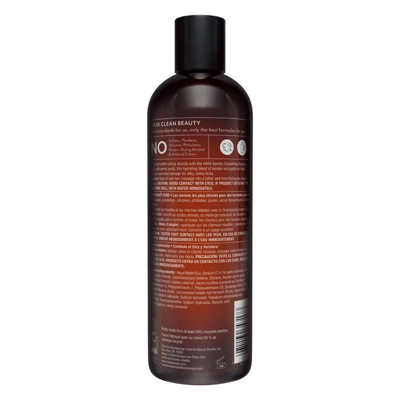Hask Keratin Protein Smooth & Sleek Shampoo, 355 ml