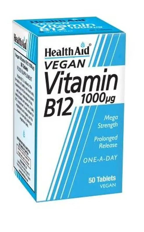 Health Aid Vitamin B12 1,000 Mg, 50 Tablets