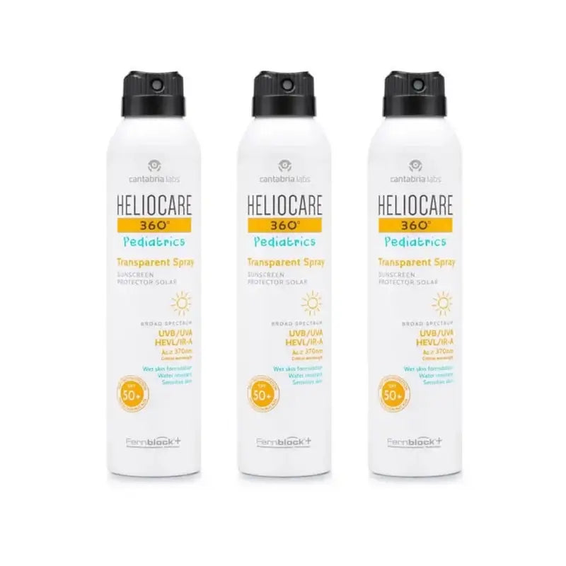 Heliocare 360º Pediatrics Transparent Spray Spf50+, 3X200 Ml
