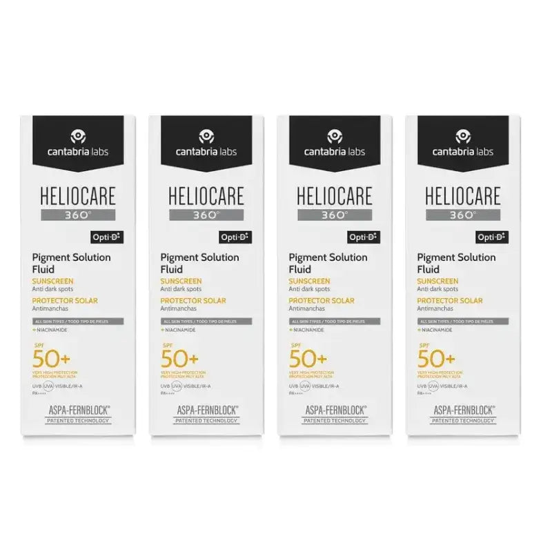 Heliocare 360º Pigment Solution Fluid Spf50+, Pack 4 x 50 Ml