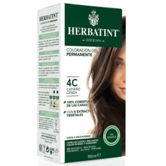 Herbatint Chestnut Ash 4C Colouring Gel, 150 ml