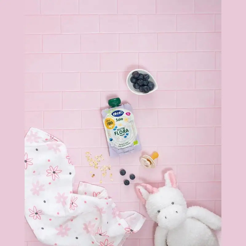 Hero Baby Solo Sachet Nutriflora Banana, Yoghurt, Blueberries & Oatmeal 100G