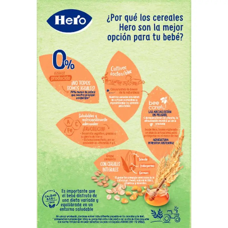 Hero Baby Cereal Cereal Cereal 8 Cereals With Honey 340G