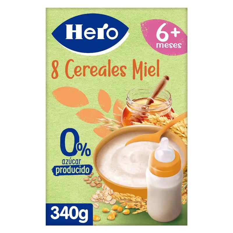 Hero Baby Cereal Cereal Cereal 8 Cereals With Honey 340G