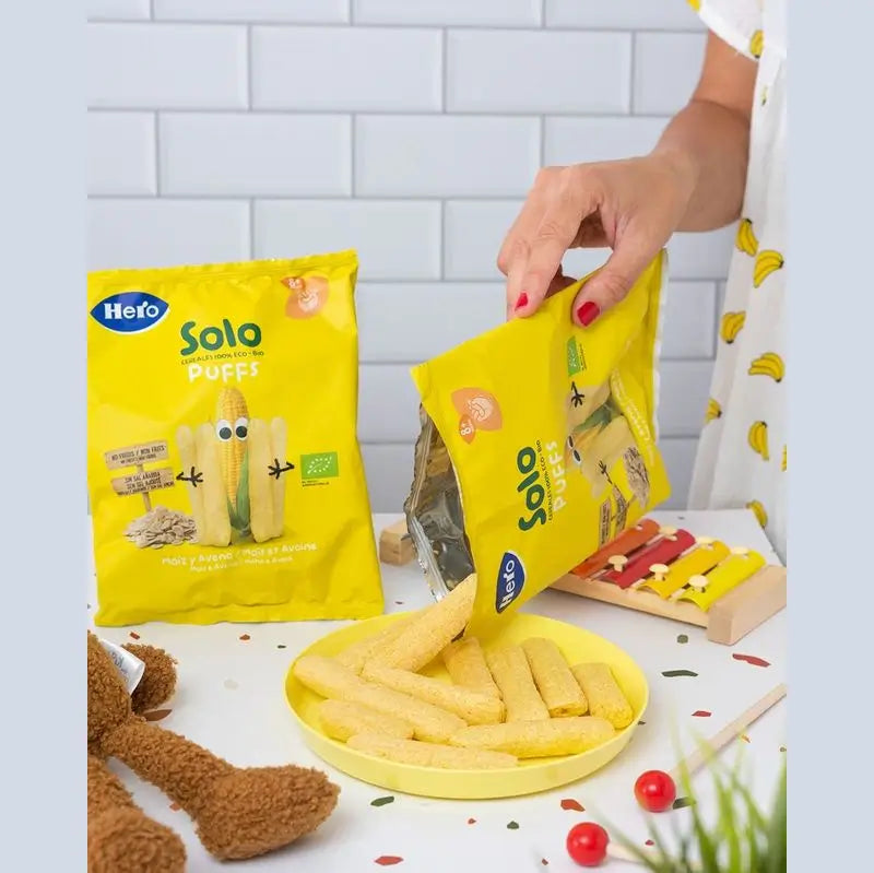 Hero Baby Snacks Solo Puffs Corn & Oatmeal 25G