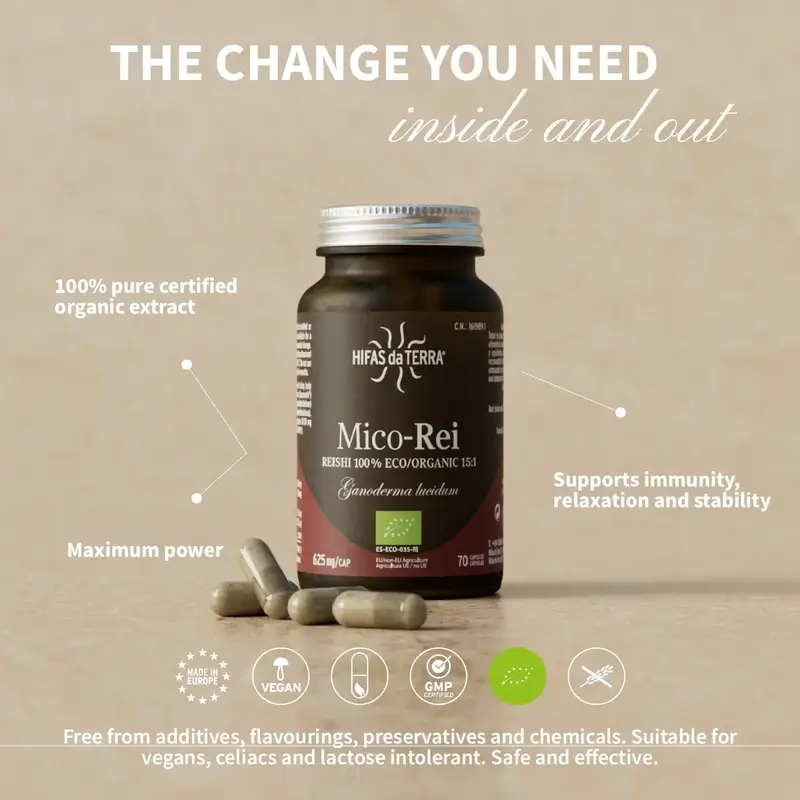 Hyphae Da T Mico-Five Rei Reishi Extract Crystal Jar , 70 capsules