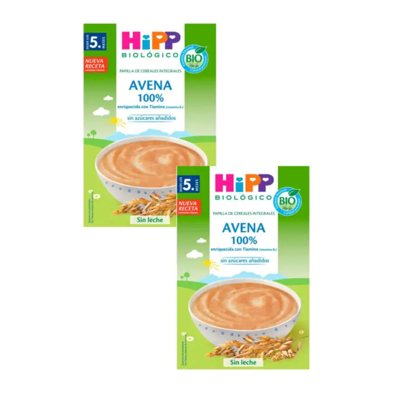 Hipp 100% Oats Organic Cereal Porridge, Pack of 2 x 200 grams