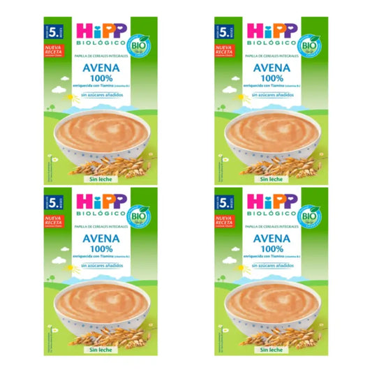 Hipp 100% Oats Organic Cereal Porridge, Pack of 4 x 200 grams