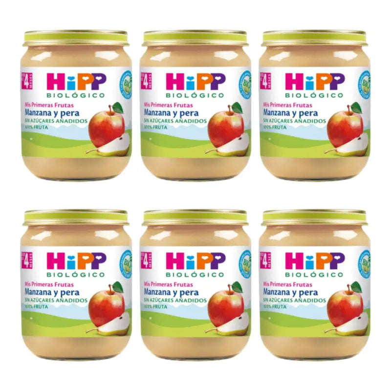 Hipp Bio Apple and Pear Baby Food, Pack of 6 x 125 g