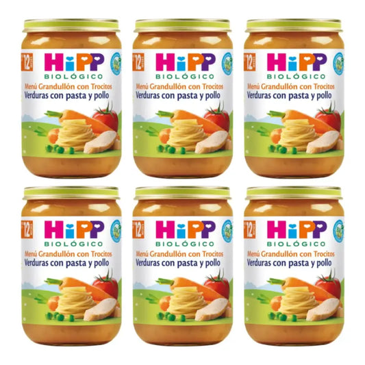 Hipp Bio Vegetable, Pasta and Chicken Jar, Pack of 6 x 220 g