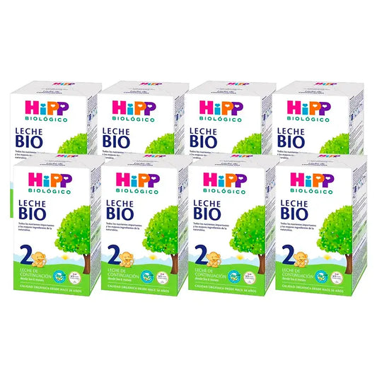 Hipp Milk 2 Organic Continuation, Pack 8 x 600 g