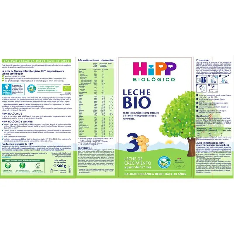 Hipp Milk 3 Organic Growing-Up Milk, 500 g