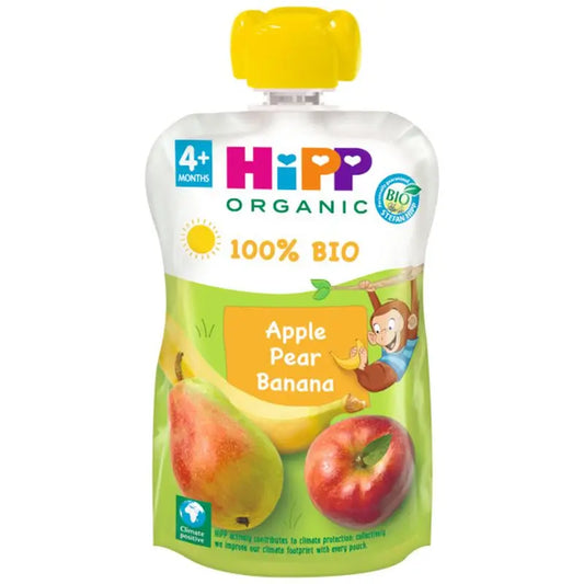Hipp Organic Apple Pear & Banana Pouches, 100 G