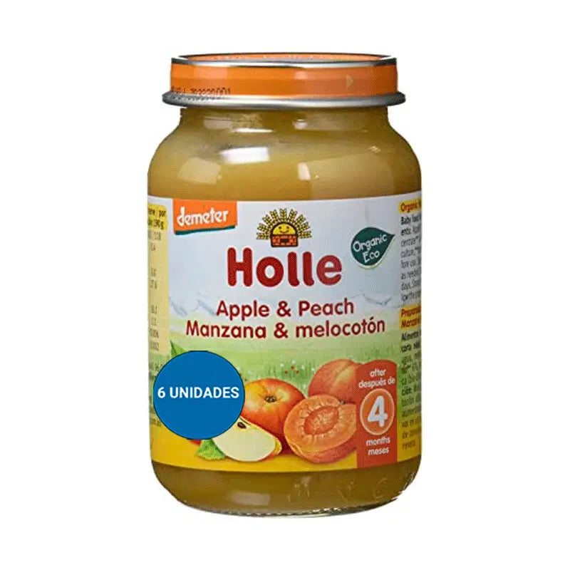 Holle Apple & Peach Jar, 6 units