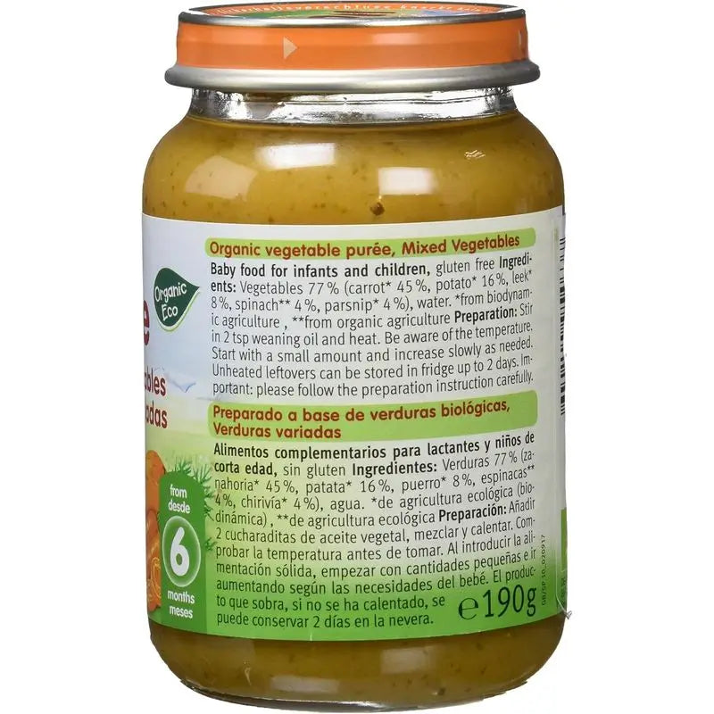 Holle Mixed Vegetable Jar, 6 units