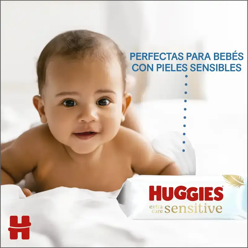 Huggies Extra Care Sensitive Wipes , 144 count