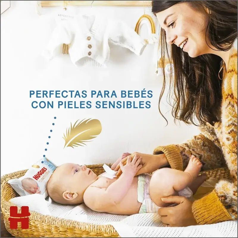 Huggies Extra Care Sensitive Wipes , 48 pcs.