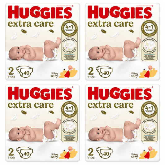 Huggies Extra Care Size 3 (6-10 Kg) Disney Baby Nappy, 40 pcs, pack 4