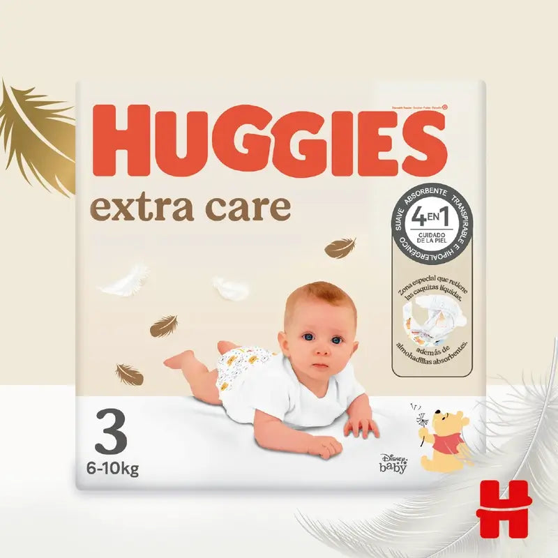 Huggies Extra Care Size 3 (6-10 Kg) Disney Baby Nappy , 96 pieces