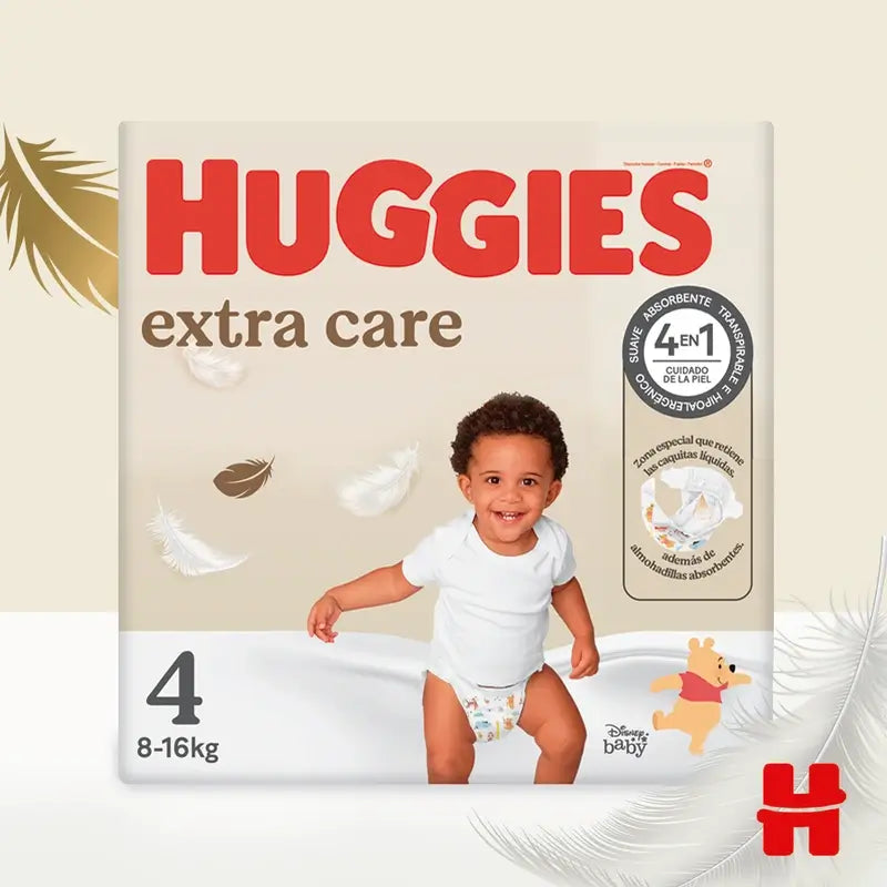 Huggies Extra Care Size 4 (8-16 Kg) Disney Baby Nappy, 33 pcs.