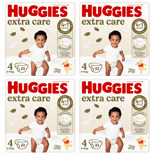 Huggies Extra Care Size 4 (8-16 Kg) Disney Baby Diaper, 33 pcs., pack 4