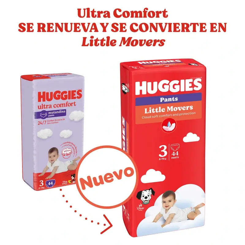 Huggies Little Movers Size 5 (12-17 Kg) Disney Baby Diaper Briefs , 104 pcs.