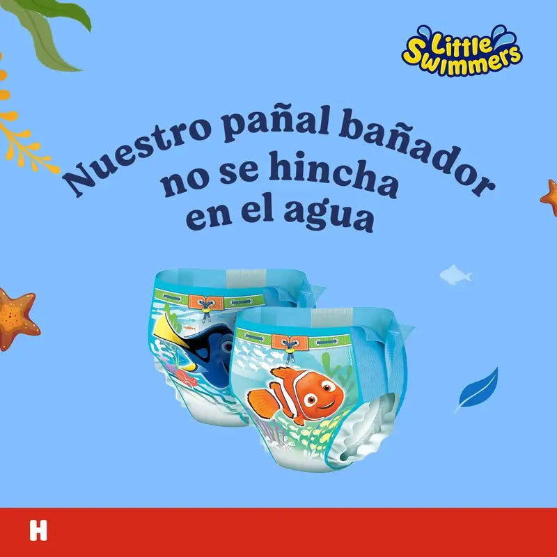 Huggies Little Swimmers Size 2-3 (3–8 kg), Swim Nappies, 12 pieces