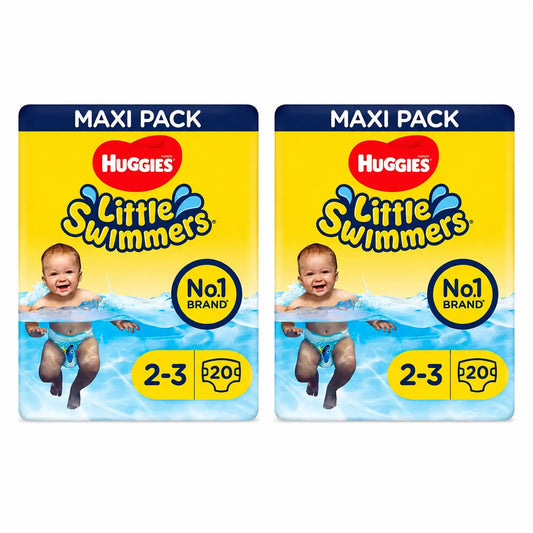 Huggies Little Swimmers Size 2-3 (3–8 kg), Swim Nappies, 20 pieces, pack of 2