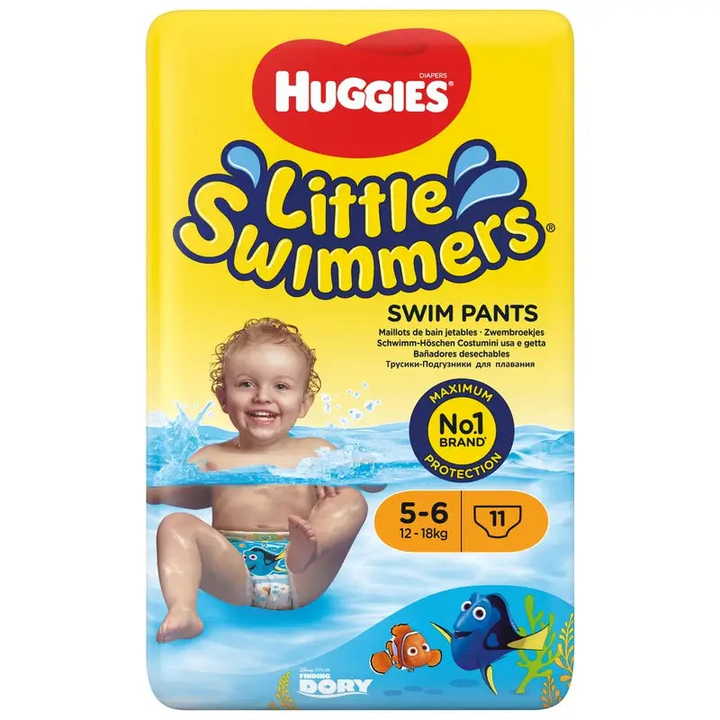Huggies Little Swimmers Size 5-6 (12–18 kg), Swim Nappies, 11 units