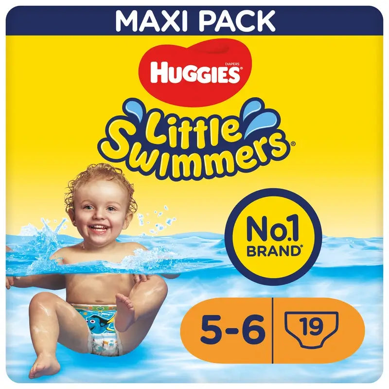 Huggies Little Swimmers Size 5-6 (12–18 kg), Swim Nappies, 19 pieces
