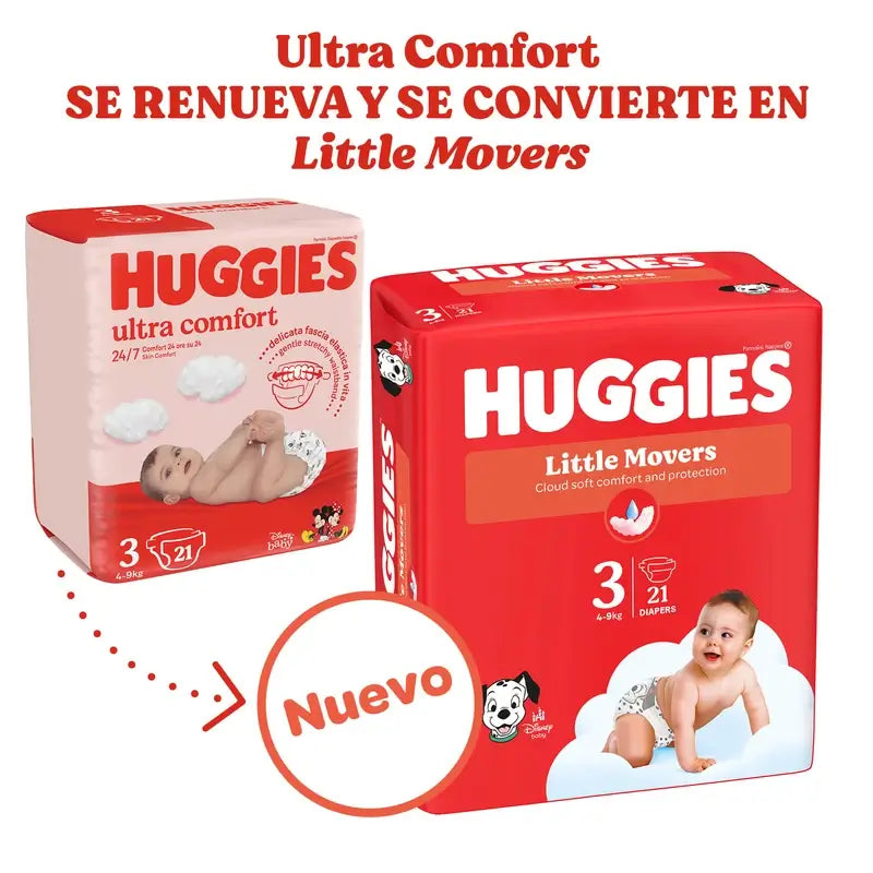 Huggies Little Movers Size 3 (4-9 Kg) Disney Baby Nappy , 168 Units