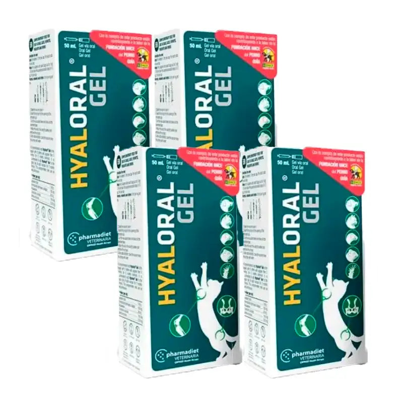 Hyaloral Gel for Puppies Cats, Pack 4 x 50 ml