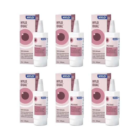 Hylo Dual Eye Drops 10 ml, Pack of 6