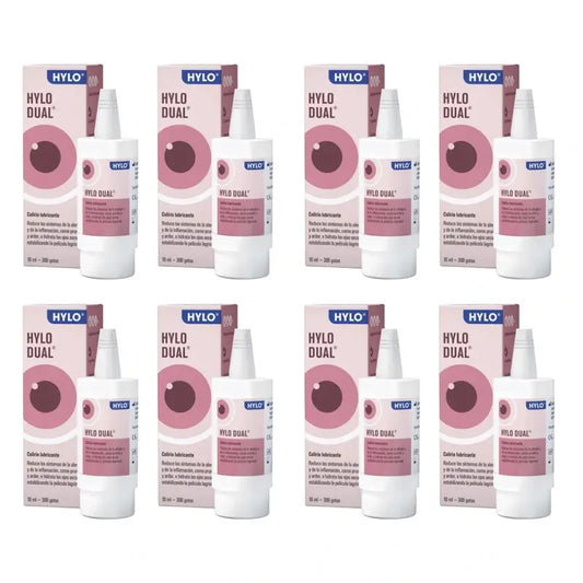Hylo Dual Eye Drops 10 ml, Pack of 8
