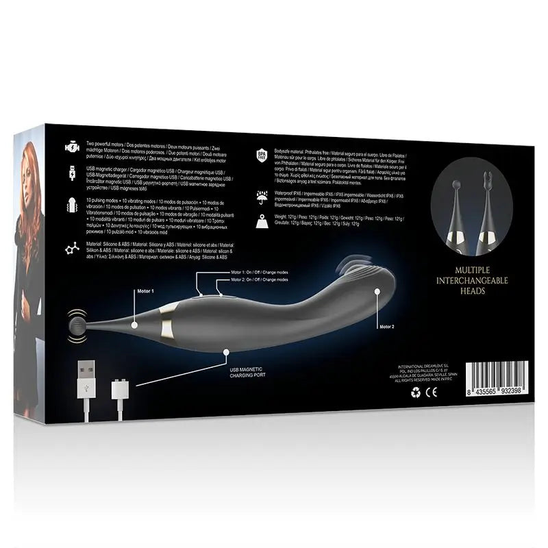 Ibiza Technology Interchangeable Clitoris Stimulator And Pulsation G-Spot Vibrator