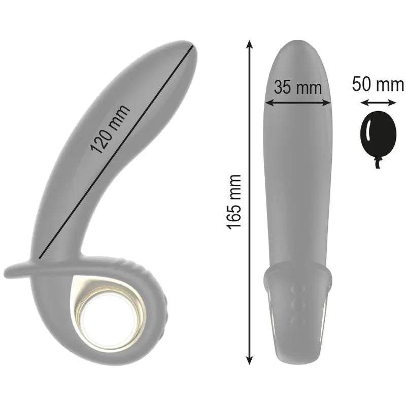Ibiza Technology Inflatable Anal/Vaginal Remote Control Vibrator