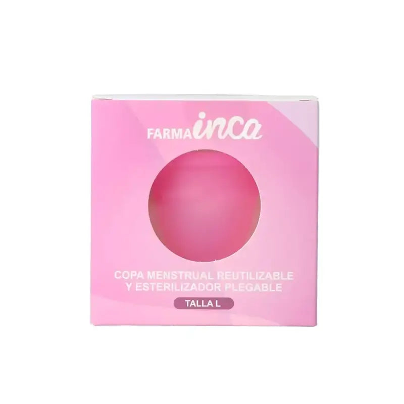 Inca Reusable Menstrual Cup & Foldable Steriliser Size L