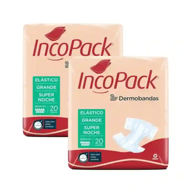 Incopack Anatomical Elastic Super Nightwear Large Size, Pack 2, 160 pcs.