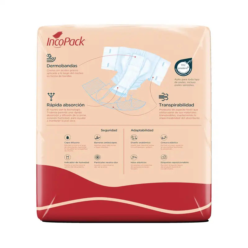 Incopack Anatomical Elastic Anatomical Super Night Large Size, 80 pcs.