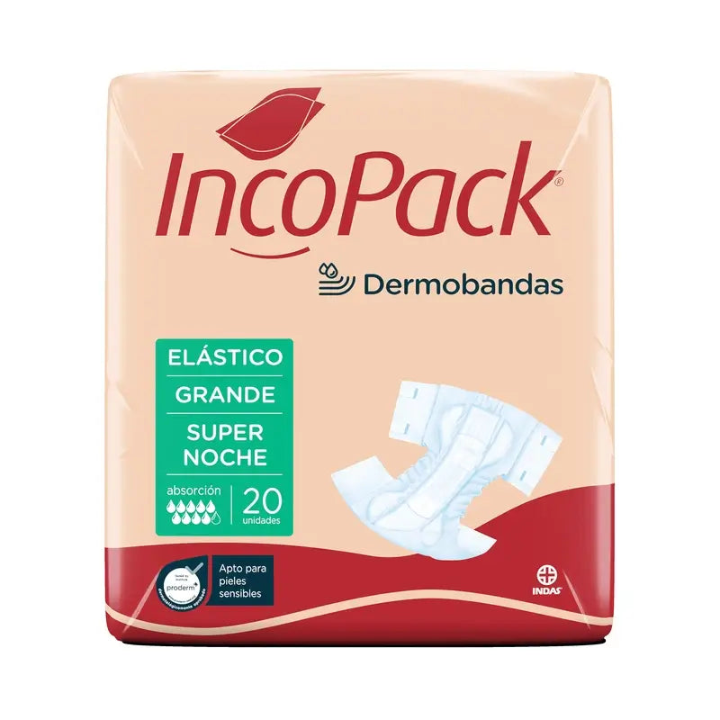 Incopack Anatomical Elastic Anatomical Super Night Large Size, 80 pcs.